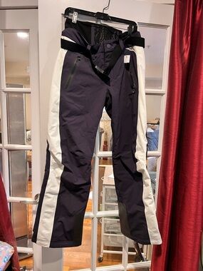 Bogner Black Ski Pants with White Side Stripes